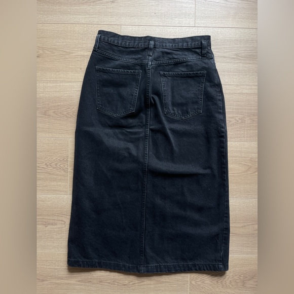 Mango Denim Midi Skirt SZ M in Blk - Picture 7 of 7